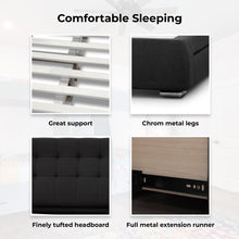 Load image into Gallery viewer, Kiama Double Size Bed Frame Timber Mattress Base With Storage Drawers - Grey
