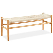 Load image into Gallery viewer, Anemone  Wishbone 120cm Dining Bench Beech Timber Replica Hans Wenger Natural
