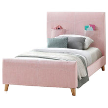 Load image into Gallery viewer, Phlox Kids King Single Bed Fabric Upholstered Children Kid Timber Frame - Pink
