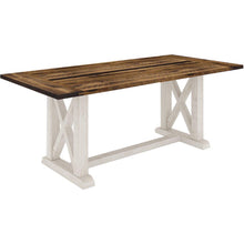 Load image into Gallery viewer, Erica Dining Table 240cm Solid Acacia Timber Wood Hampton Furniture Brown White
