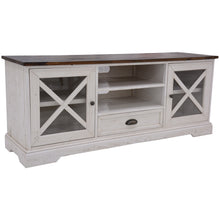 Load image into Gallery viewer, Erica ETU Entertainment TV Unit 160cm Solid Acacia Wood Hampton Brown White
