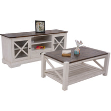 Load image into Gallery viewer, Erica ETU Entertainment TV Unit 160cm Solid Acacia Wood Hampton Brown White
