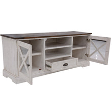 Load image into Gallery viewer, Erica ETU Entertainment TV Unit 160cm Solid Acacia Wood Hampton Brown White
