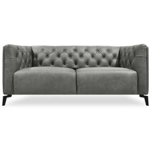 Load image into Gallery viewer, Luxe 2pc Genuine Forli Leather Sofa Set 2.5-3.5 Seater  Lounge Couch -Dark Grey
