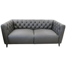 Load image into Gallery viewer, Luxe 2pc Genuine Forli Leather Sofa Set 2.5-3.5 Seater  Lounge Couch -Dark Grey
