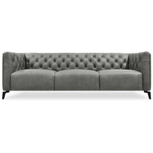 Load image into Gallery viewer, Luxe Genuine Forli Leather Sofa 3.5 Seater Upholstered Lounge Couch - Dark Grey
