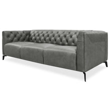 Load image into Gallery viewer, Luxe Genuine Forli Leather Sofa 3.5 Seater Upholstered Lounge Couch - Dark Grey
