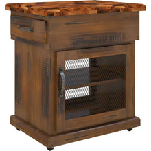 Load image into Gallery viewer, Umber Kitchen Work Bench Storage Trolley Solid Pine Wood Portable Cart Wheels
