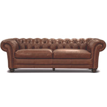 Load image into Gallery viewer, Sonny 3+2.5 Seater Genuine Leather Sofa Chestfield Lounge Couch - Butterscotch
