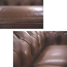Load image into Gallery viewer, Sonny 1 Seater Genuine Leather Sofa Chestfield Lounge Couch - Butterscotch
