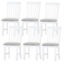 Load image into Gallery viewer, Laelia Dining Chair Set of 6 Solid Acacia Timber Wood Coastal Furniture - White
