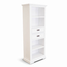 Load image into Gallery viewer, Laelia Bookshelf Bookcase 4 Tier Solid Acacia Wood Coastal Furniture - White
