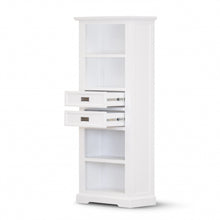 Load image into Gallery viewer, Laelia Bookshelf Bookcase 4 Tier Solid Acacia Wood Coastal Furniture - White
