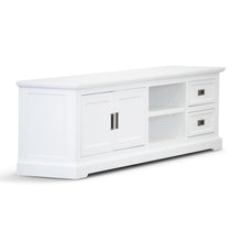 Load image into Gallery viewer, Laelia ETU Entertainment TV Unit 220cm 2 Door Solid Acacia Wood Coastal - White
