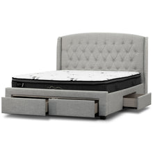 Load image into Gallery viewer, Honeydew Queen Size Bed Frame Timber Mattress Base With Storage Drawers - Beige
