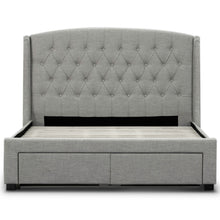 Load image into Gallery viewer, Honeydew King Size Bed Frame Timber Mattress Base With Storage Drawers - Beige
