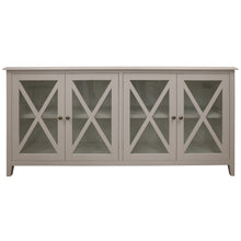 Load image into Gallery viewer, Daisy Buffet Table 180cm 4 Glass Doors Wood Hampton Style - White
