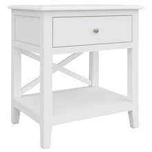 Load image into Gallery viewer, Daisy Bedside Side Table Sofa End Table Wood Hamptons - White
