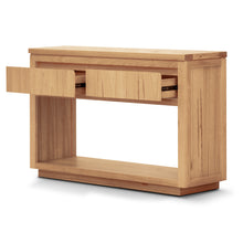 Load image into Gallery viewer, Rosemallow Console Hall Entry Table 119cm Parquet Top Solid Messmate Timber
