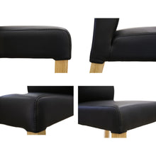 Load image into Gallery viewer, Rosemallow 7pc Dining Set 180cm Table 6 Black PU Chair Solid Messmate Timber
