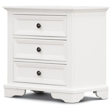 Load image into Gallery viewer, Celosia Bedside Table 3 Drawers Storage Cabinet Nightstand End Tables - White
