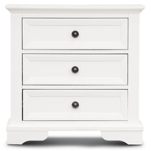 Load image into Gallery viewer, Celosia Bedside Table 3 Drawers Storage Cabinet Nightstand End Tables - White
