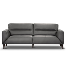 Load image into Gallery viewer, Downy  Genuine Leather Sofa 3 Seater Upholstered Lounge Couch - Gunmetal
