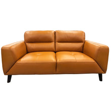 Load image into Gallery viewer, Downy  Genuine Leather Sofa Set 3 + 2 Seater Upholstered Lounge Couch Tangerine
