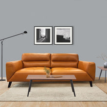 Load image into Gallery viewer, Downy  Genuine Leather Sofa Set 3 + 2 Seater Upholstered Lounge Couch Tangerine
