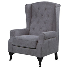 Load image into Gallery viewer, Mellowly Wing Back Chair Sofa Chesterfield Armchair Fabric Uplholstered - Grey
