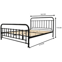 Load image into Gallery viewer, Metallica Queen Bed Size Metal Frame Platform Mattress Base - Black
