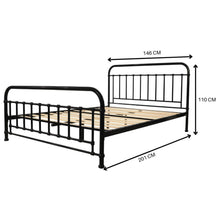 Load image into Gallery viewer, Metallica Double Bed Size Metal Frame Platform Mattress Base - Black
