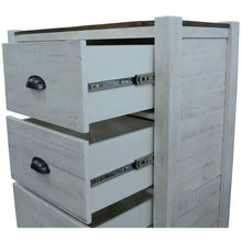 Load image into Gallery viewer, Erica Tallboy 7 Chest of Drawers Solid Acacia Timber Wood Cabinet Brown White
