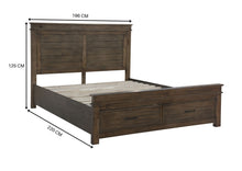 Load image into Gallery viewer, Lily 4pc King Bed Suite Bedside Tallboy Bedroom Furniture Package - Rustic Grey
