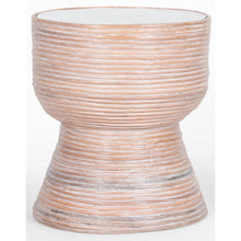 Load image into Gallery viewer, Clover Rattan Round Side Coffee End Table 46cm with Glass Top - Whitewash
