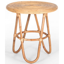 Load image into Gallery viewer, Crocus Rattan Round Side Sofa End Table 55cm - Natural
