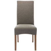 Load image into Gallery viewer, Aksa Fabric Upholstered Dining Chair Set of 8 Solid Pine Wood Furniture - Grey
