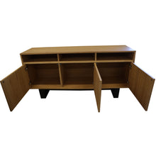Load image into Gallery viewer, Petunia  Buffet Table 160cm 3 Door 3 Niche Elm Timber Wood Metal Leg - Natural
