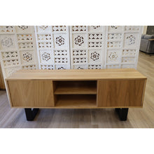 Load image into Gallery viewer, Petunia  ETU Entertainment TV Unit 160cm Elm Timber Wood 2 Door - Natural
