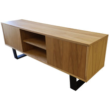 Load image into Gallery viewer, Petunia  ETU Entertainment TV Unit 160cm Elm Timber Wood 2 Door - Natural
