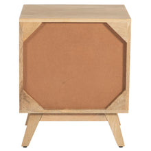 Load image into Gallery viewer, Olearia  Bedside Table 2 Drawer Storage Cabinet Solid Mango Wood Rattan Natural
