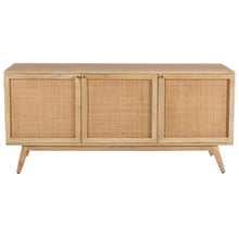 Load image into Gallery viewer, Olearia  Buffet Table 150cm 3 Door Solid Mango Wood Storage Cabinet Natural
