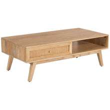 Load image into Gallery viewer, Olearia  Coffee Table 120cm Solid Mango Timber Wood Rattan Furniture Natural
