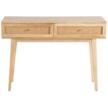 Load image into Gallery viewer, Olearia  Console Table 110cm Solid Mango Timber Wood Rattan Furniture Natural
