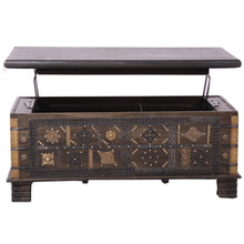 Load image into Gallery viewer, Onir Coffee Table Antique Handcrafted Solid Mango Wood Storage Trunk Chest Box
