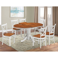 Load image into Gallery viewer, Lupin 7pc Dining Set 150cm Extendable Pedestral Table 4 Timber Chair - White Oak

