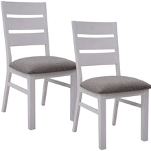 Load image into Gallery viewer, Plumeria Dining Chair Set of 2 Solid Acacia Wood Dining Furniture - White Brush
