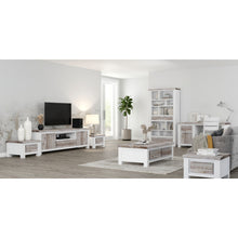 Load image into Gallery viewer, Plumeria ETU Entertainment TV Unit 210cm 2 Door Solid Acacia Timber -White Brush
