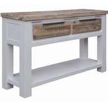 Load image into Gallery viewer, Plumeria Console Hallway Entry Table 130cm Solid Acacia Timber Wood -White Brush
