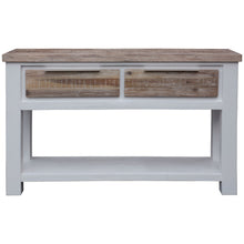 Load image into Gallery viewer, Plumeria Console Hallway Entry Table 130cm Solid Acacia Timber Wood -White Brush
